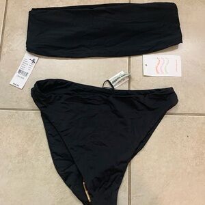 Pac Sun Classic Black Swim Set